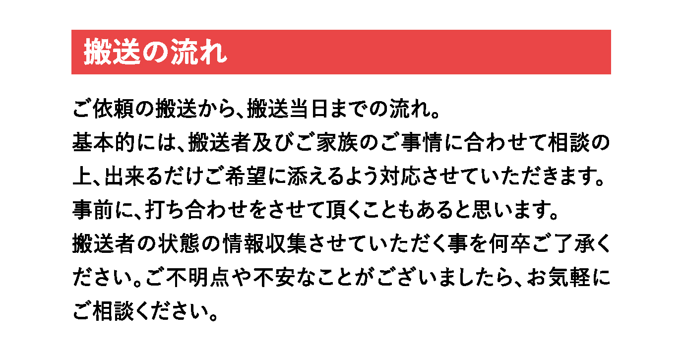 搬送の流れ